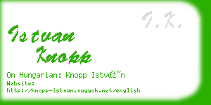 istvan knopp business card